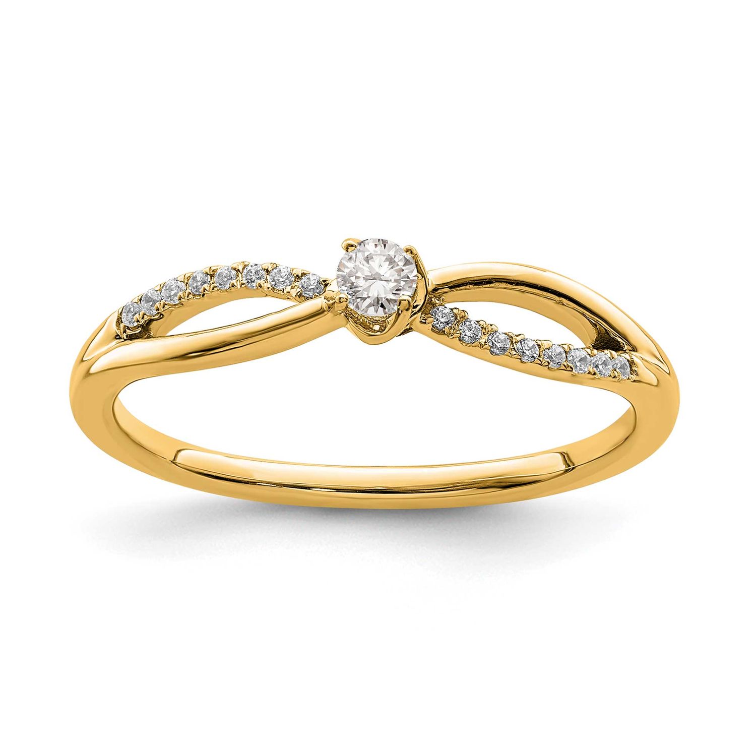 First Promise Lab Grown VS/SI FGH Diamond Complete Promise/Engagement Ring 14k Gold, RM6081E-012-LG,