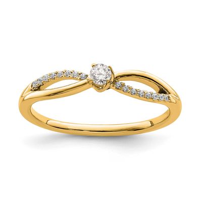 First Promise Lab Grown VS/SI FGH Diamond Complete Promise/Engagement Ring 14k Gold, RM6081E-012-LG,