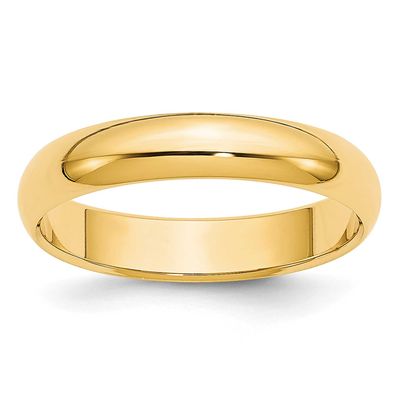 3.5mm Half Round Band 10k Gold, 1HRL035-12,
