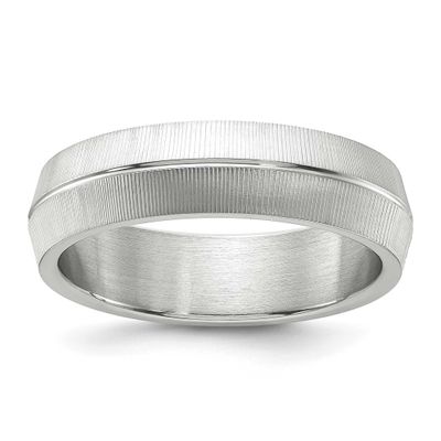 Textured 6mm Band Stainless Steel Polished, SR732-8.5, 196904256909