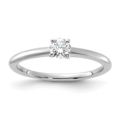 1/4 carat Round VS/SI GH Lab Grown Diamond Solitaire 4 Prong Ring 14k White Gold, RM5965R-025-8WLG,