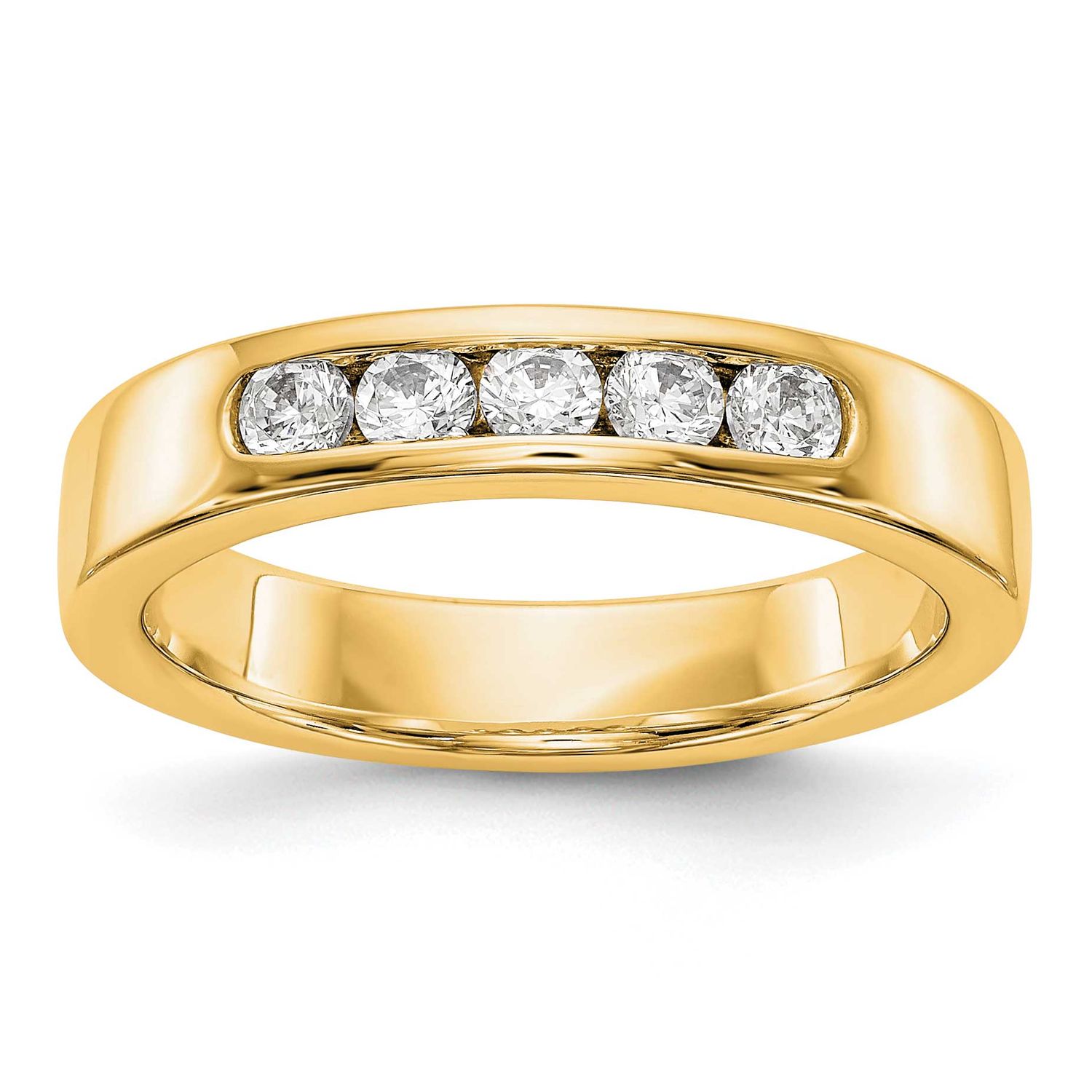 5-Stone Holds 5-2.6mm Round Channel Band Mounting Closed 14k Gold, RM3276B-035-Y,