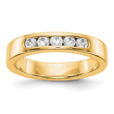5-Stone Holds 5-2.6mm Round Channel Band Mounting Closed 14k Gold, RM3276B-035-Y,