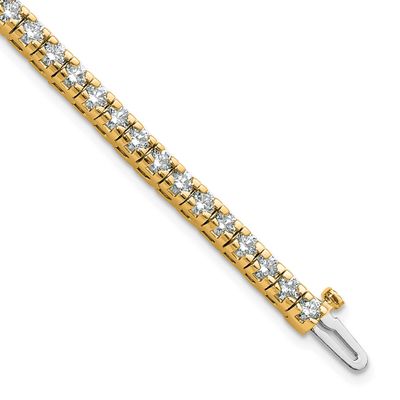 True Origin 4 5/8 carat Lab Grown Diamond VS D E F Tennis Bracelet 14k Gold, X734LD, 191101811623