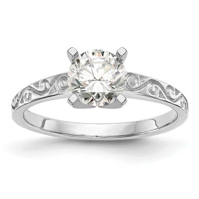 Peg Set Vintage Solitaire Engagement Ring Mounting 14k White Gold, RM1993E-W,