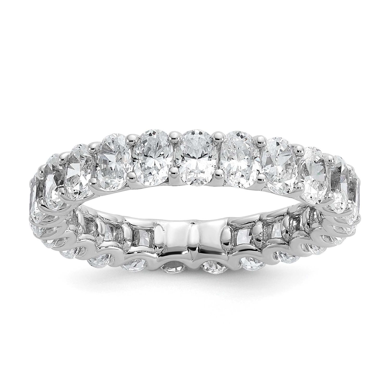 Oval Lab Grown Diamond VS/SI FGH Eternity Band 14k White Gold, RM10428-300-65WLG,
