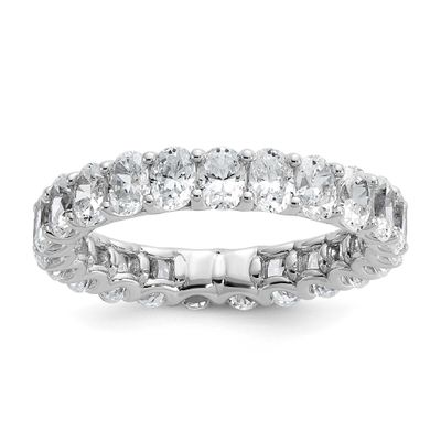 Oval Lab Grown Diamond VS/SI FGH Eternity Band 14k White Gold, RM10428-300-65WLG,