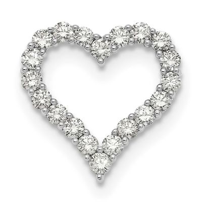 Lab Grown Diamond VS/SI FGH Heart Pendant 14k White Gold, PM10443-WLG,