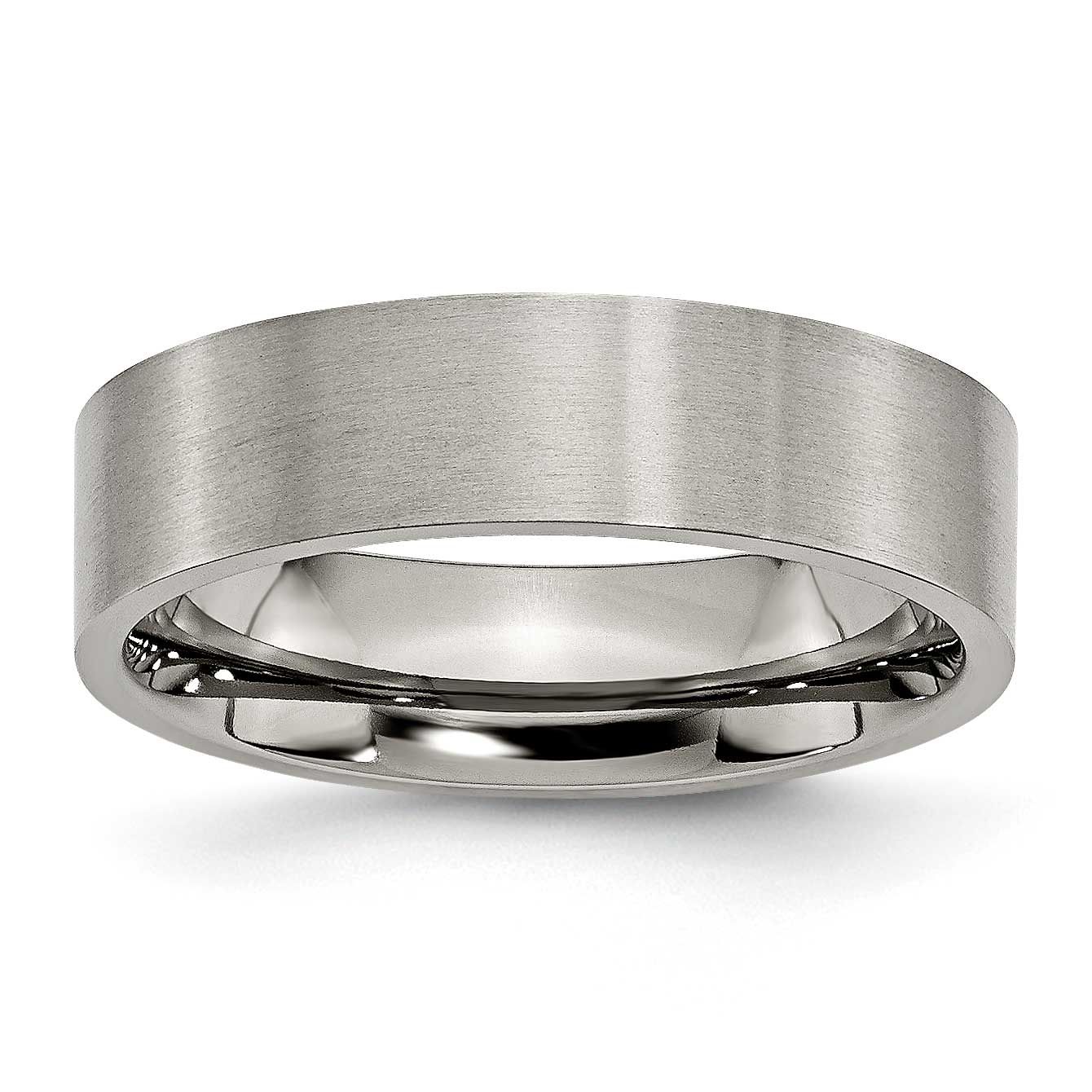 6mm Flat Band Titanium Brushed, TB32-6.5, 883957807911