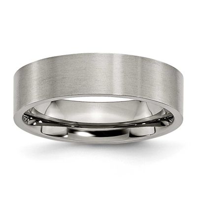 6mm Flat Band Titanium Brushed, TB32-6.5, 883957807911