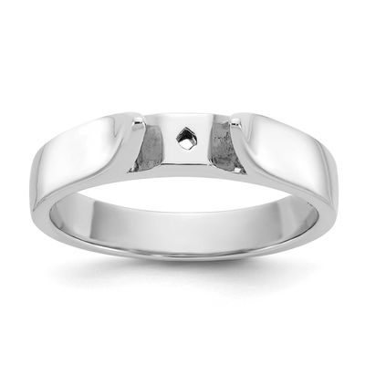 Peg Set 3.8mm Wide Solitaire Engagement Ring Mounting 14k White Gold, RM2004E-3.8WIDE-W,