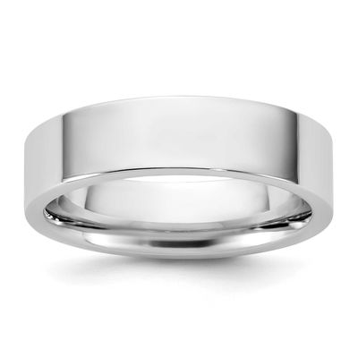 5.5mm Standard Flat Comfort Fit Band 14k White Gold, WFLC055-4,
