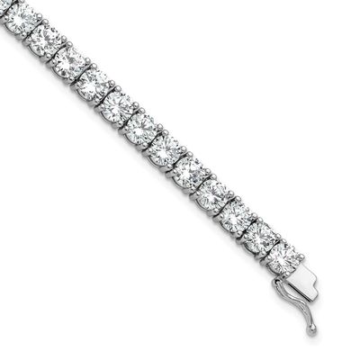 5mm CZ 39 Stone 8 inch Bracelet Sterling Silver Rhodium-plated, QSH183-8, 196904345221
