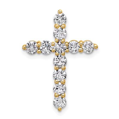 Lab Grown Diamond 1.5ctw VS/SI FGH Cross Pendant 14k Gold, PM10449-LG,