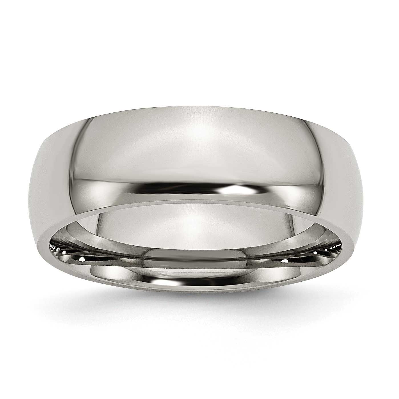 7mm Half Round Band Titanium Polished, TB22-10.5, 883957798882