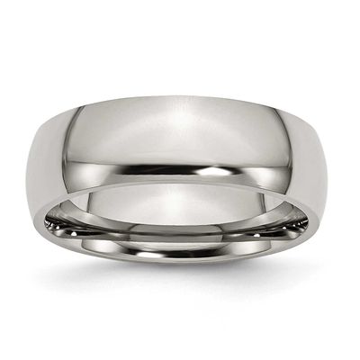 7mm Half Round Band Titanium Polished, TB22-10.5, 883957798882