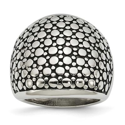 Antiqued Ring Stainless Steel Polished, SR340-6, 191101193002