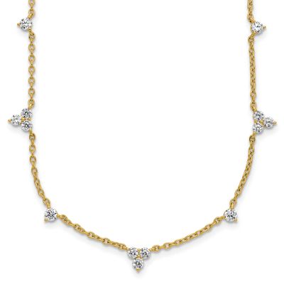 Lab Grown Diamond VS/SI FGH Multi Station Necklace 14k Gold, PM10527-175-LG,
