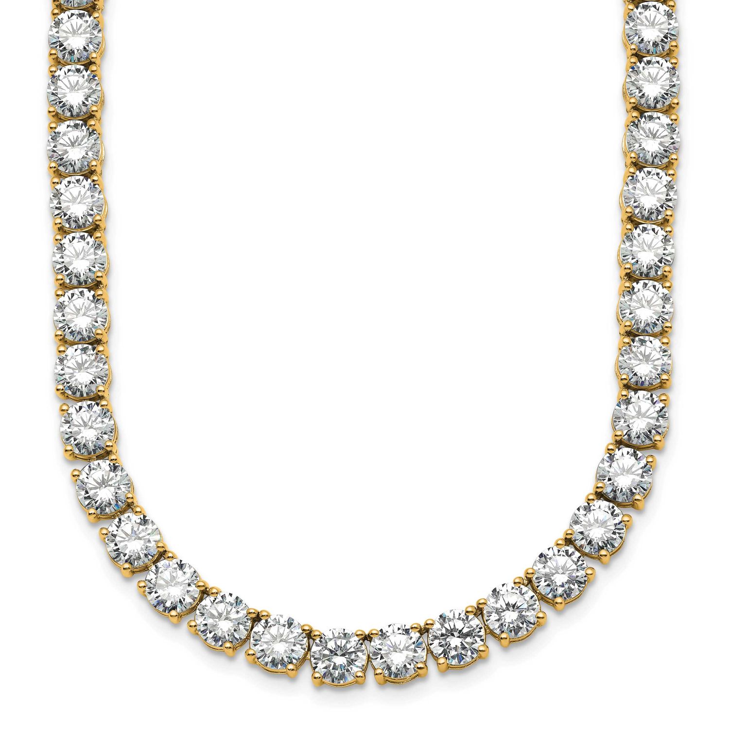 24in Lab Grown VS/SI FGH Round Diamond Straight Necklace 14k Gold, PM10329-LG-24,