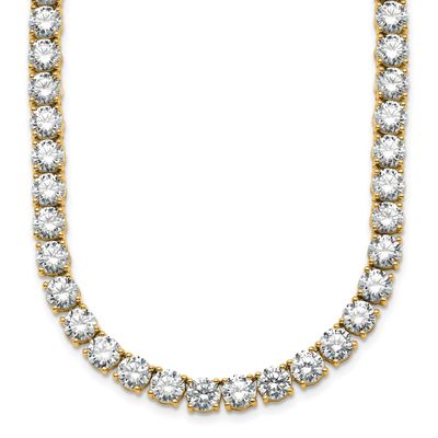 24in Lab Grown VS/SI FGH Round Diamond Straight Necklace 14k Gold, PM10329-LG-24,