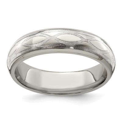 Edward Mirell &amp; Sterling Silver Brushed &amp; Polished Infinity Ring Titanium, EMR293-12, 886774386690
