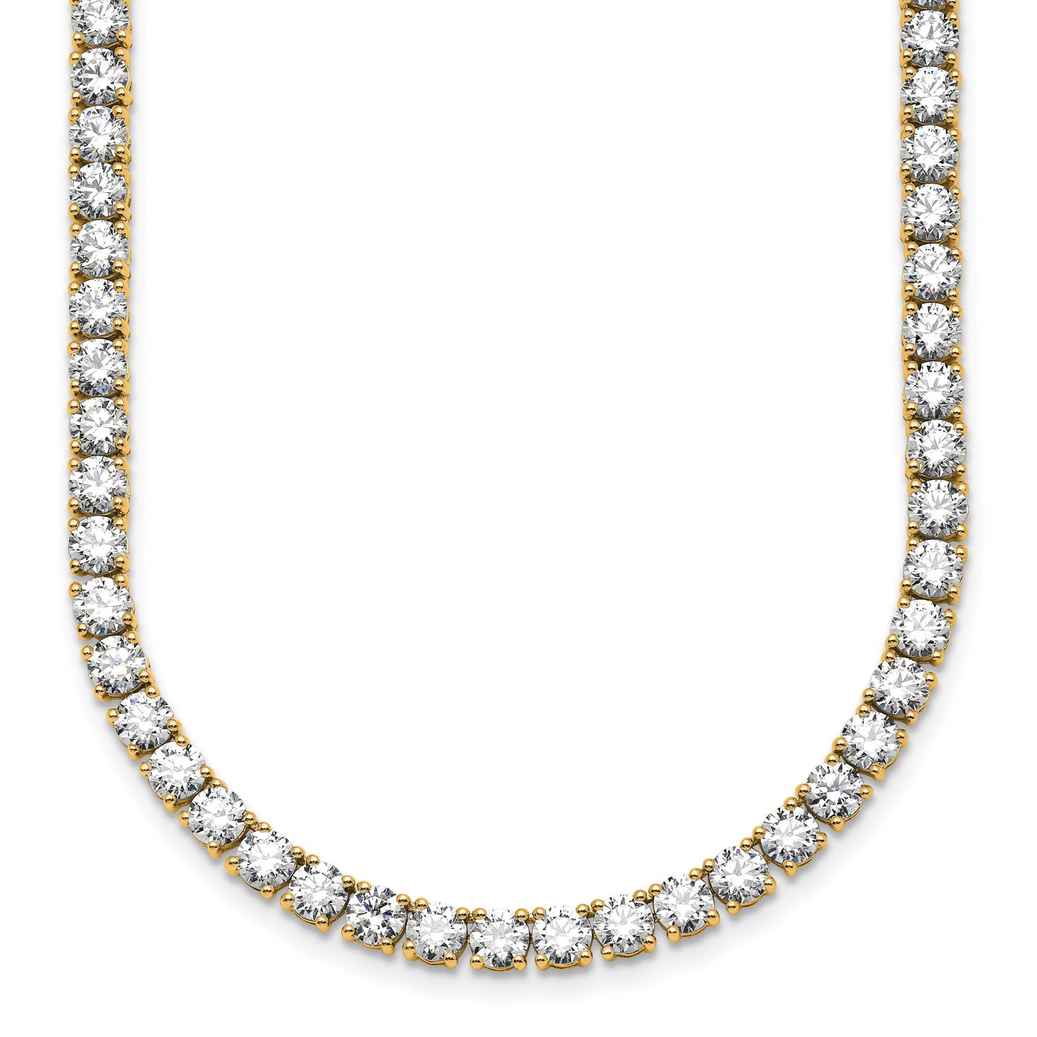 24in Lab Grown VS/SI FGH Round Diamond Straight Necklace 14k Gold, PM10325-LG-24,