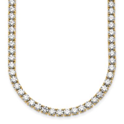 24in Lab Grown VS/SI FGH Round Diamond Straight Necklace 14k Gold, PM10325-LG-24,
