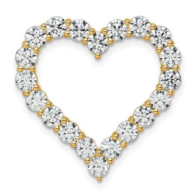 Lab Grown Diamond 3ctw VS/SI FGH Heart Pendant 14k Gold, PM10444-LG,