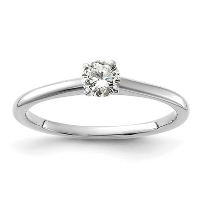 1/3 carat Round VS/SI GH Lab Grown Diamond Solitaire 4 Prong Ring 14k White Gold, RM5965R-033-5WLG,