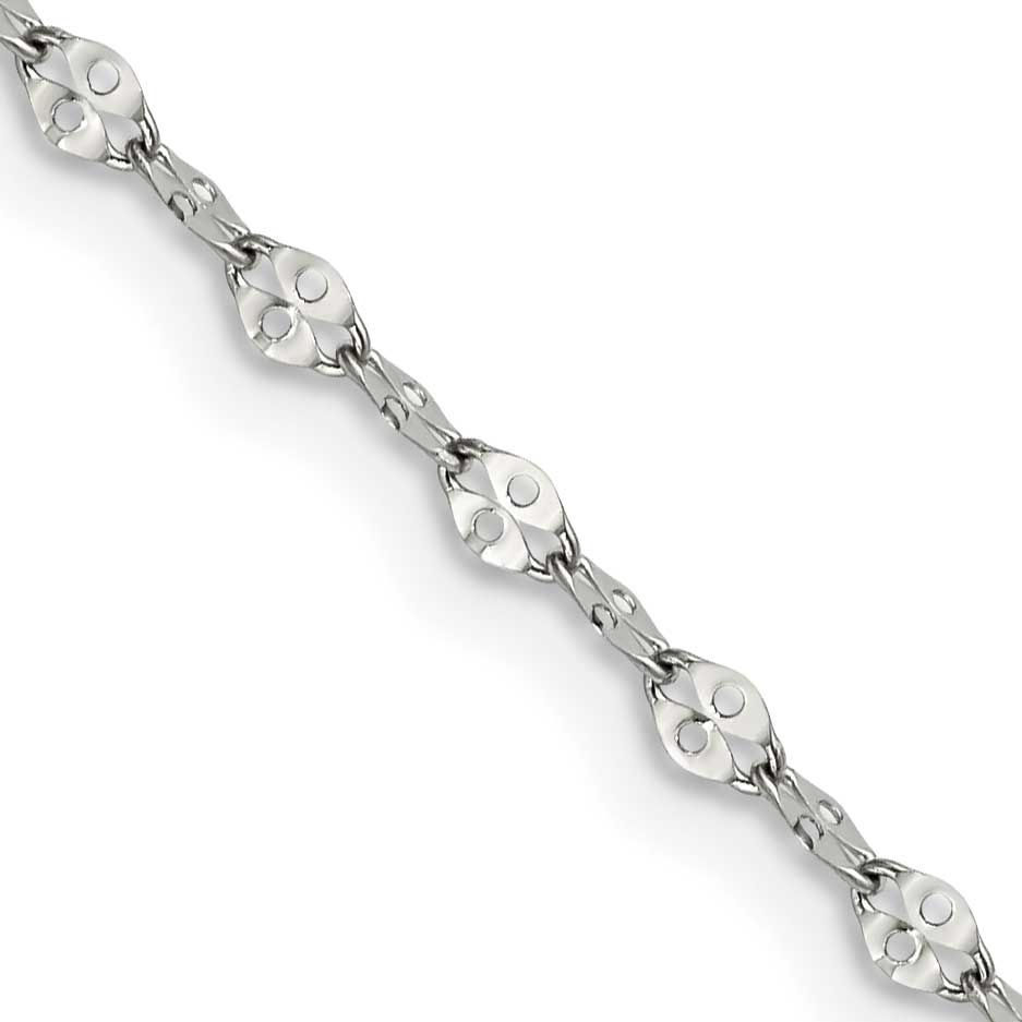 2.9mm 16in Fancy Link Chain Stainless Steel Polished, SRN1883-16, 886774436081