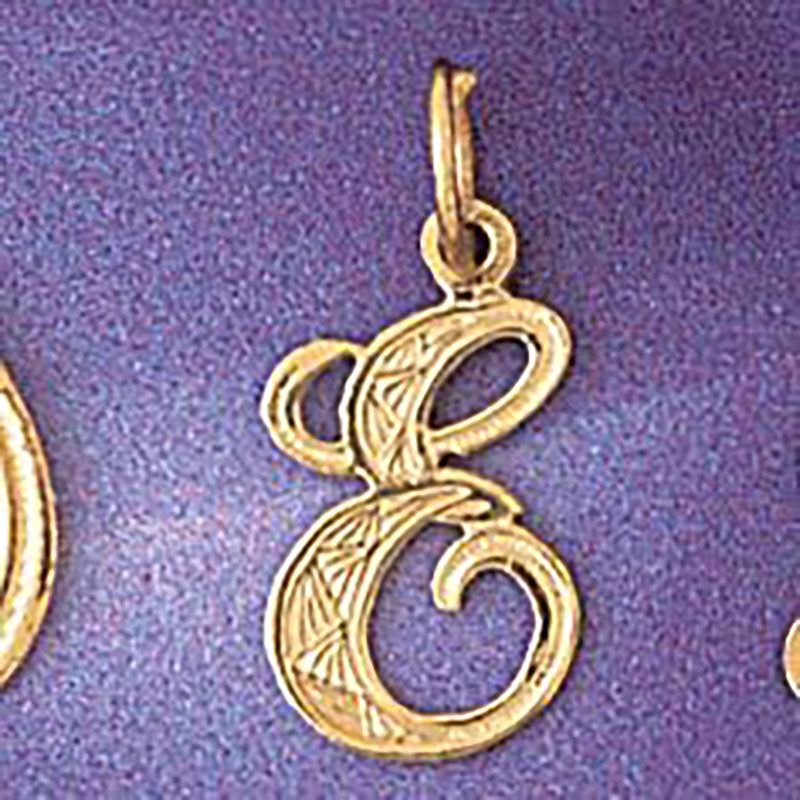 Dazzlers Jewelry Initial E Pendant Necklace Charm Bracelet in Yellow, White or Rose Gold 9565e, MPN…