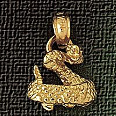 Dazzlers Jewelry Snake Pendant Necklace Charm Bracelet in Yellow, White or Rose Gold 2412, MPN: DZ-…