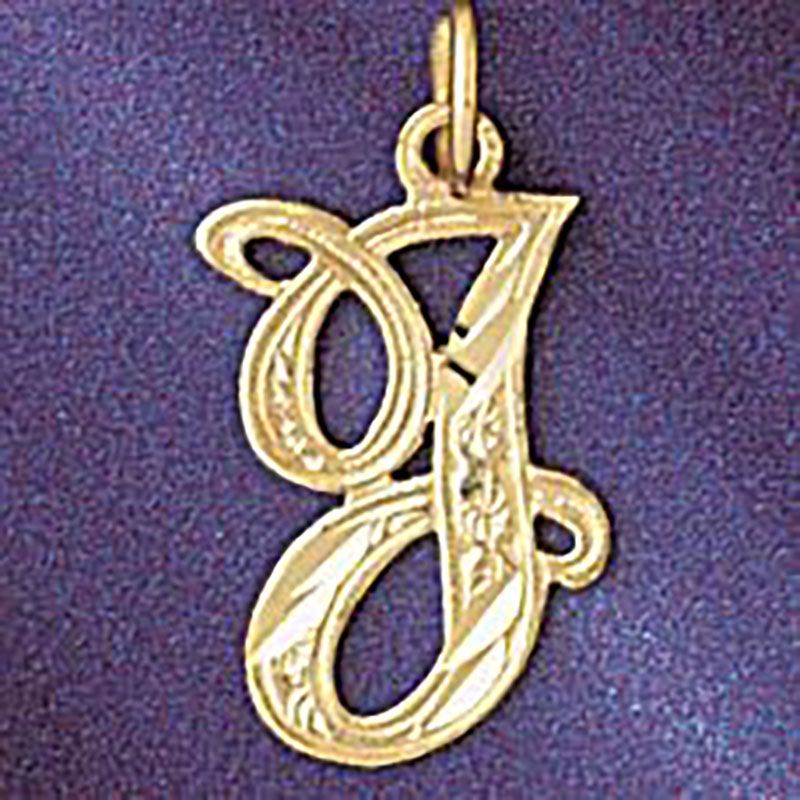Dazzlers Jewelry Initial J Classic Pendant Necklace Charm Bracelet in Yellow, White or Rose Gold 95…