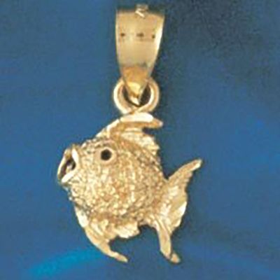 Dazzlers Jewelry Angelfish Pendant Necklace Charm Bracelet in Yellow, White or Rose Gold 641, MPN: …