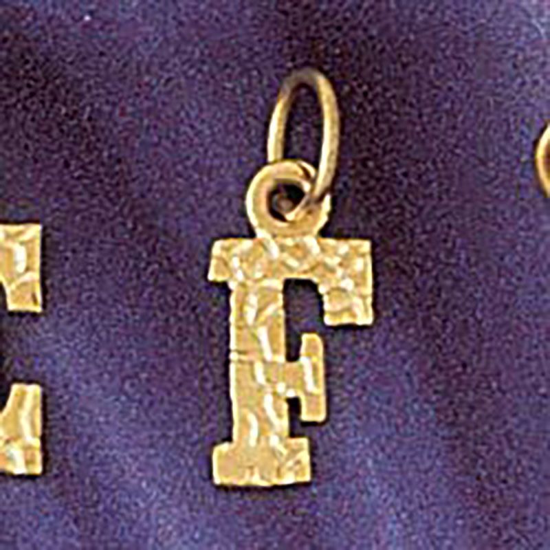Dazzlers Jewelry Initial F Pendant Necklace Charm Bracelet in Yellow, White or Rose Gold 9573f, MPN…