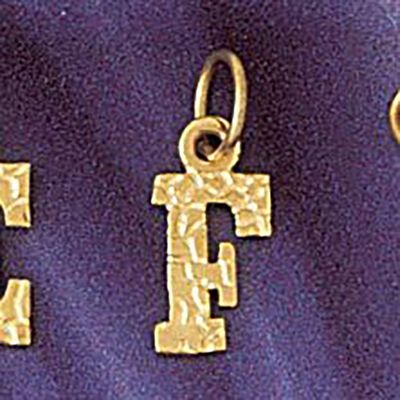 Dazzlers Jewelry Initial F Pendant Necklace Charm Bracelet in Yellow, White or Rose Gold 9573f, MPN…
