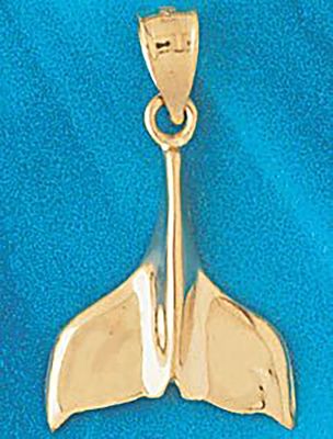 Dazzlers Jewelry Whale Tail Pendant Necklace Charm Bracelet in Yellow, White or Rose Gold 863, MPN:…