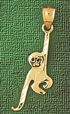Dazzlers Jewelry Monkey Pendant Necklace Charm Bracelet in Yellow, White or Rose Gold 2691, MPN: DZ…