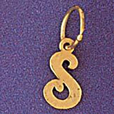 Dazzlers Jewelry Initial S Pendant Necklace Charm Bracelet in Yellow, White or Rose Gold 9562s, MPN…
