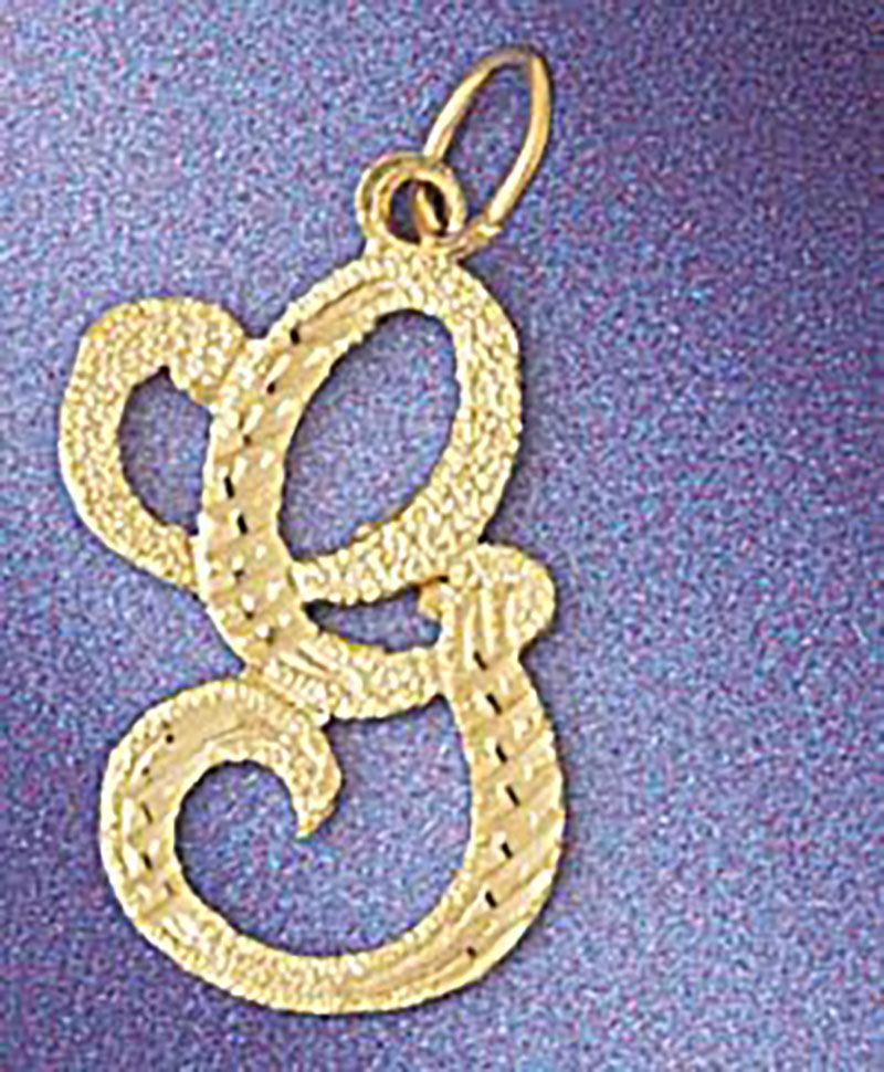 Dazzlers Jewelry Initial G Classic Pendant Necklace Charm Bracelet in Yellow, White or Rose Gold 95…