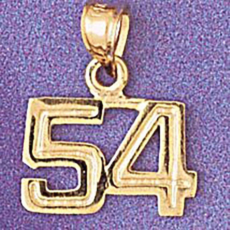 Dazzlers Jewelry Number 54 Pendant Necklace Charm Bracelet in Yellow, White or Rose Gold 951154, MP…