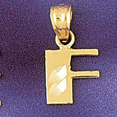 Dazzlers Jewelry Initial F Pendant Necklace Charm Bracelet in Yellow, White or Rose Gold 9568f, MPN…