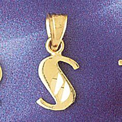 Dazzlers Jewelry Initial S Pendant Necklace Charm Bracelet in Yellow, White or Rose Gold 9568s, MPN…