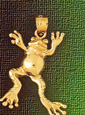Dazzlers Jewelry Frog Pendant Necklace Charm Bracelet in Yellow, White or Rose Gold 1581, MPN: DZ-1…
