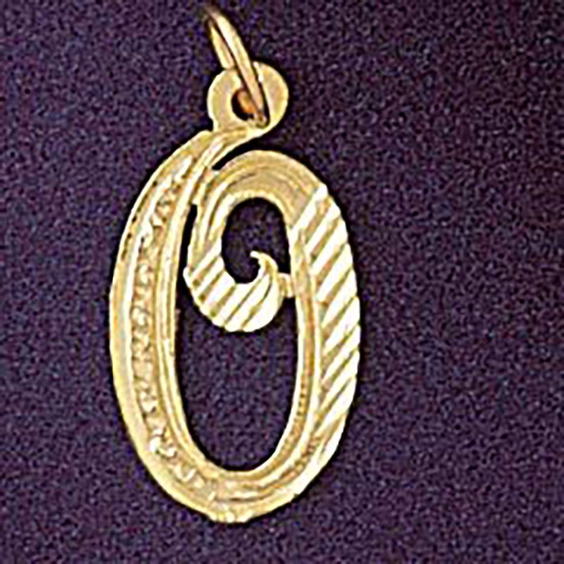 Dazzlers Jewelry Initial O Classic Pendant Necklace Charm Bracelet in Yellow, White or Rose Gold 95…