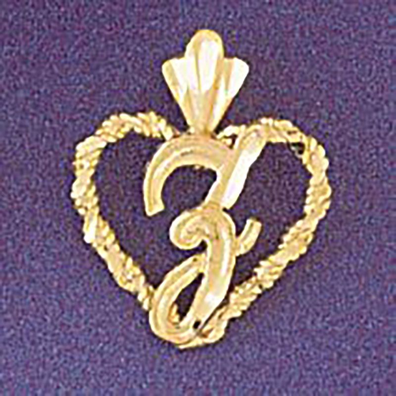 Dazzlers Jewelry Initial Z Heart Pendant Necklace Charm Bracelet in Yellow, White or Rose Gold 9579…