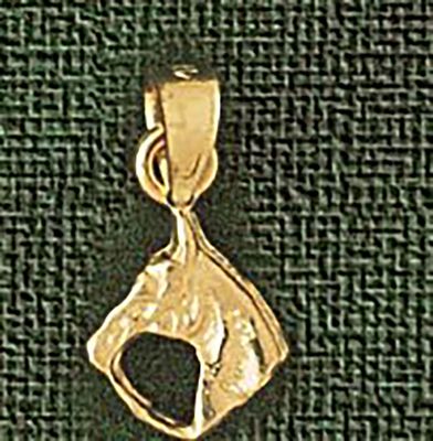 Dazzlers Jewelry Horse Head Pendant Necklace Charm Bracelet in Yellow, White or Rose Gold 1771, MPN…