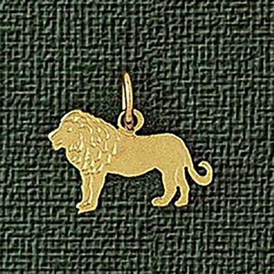 Dazzlers Jewelry Lion Pendant Necklace Charm Bracelet in Yellow, White or Rose Gold 1706, MPN: DZ-1…