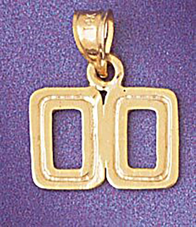 Dazzlers Jewelry Number Double 00 Pendant Necklace Charm Bracelet in Yellow, White or Rose Gold 951…