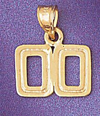 Dazzlers Jewelry Number Double 00 Pendant Necklace Charm Bracelet in Yellow, White or Rose Gold 951…